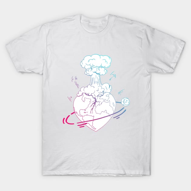 Dual Color Atomic Heart T-Shirt by kenallouis